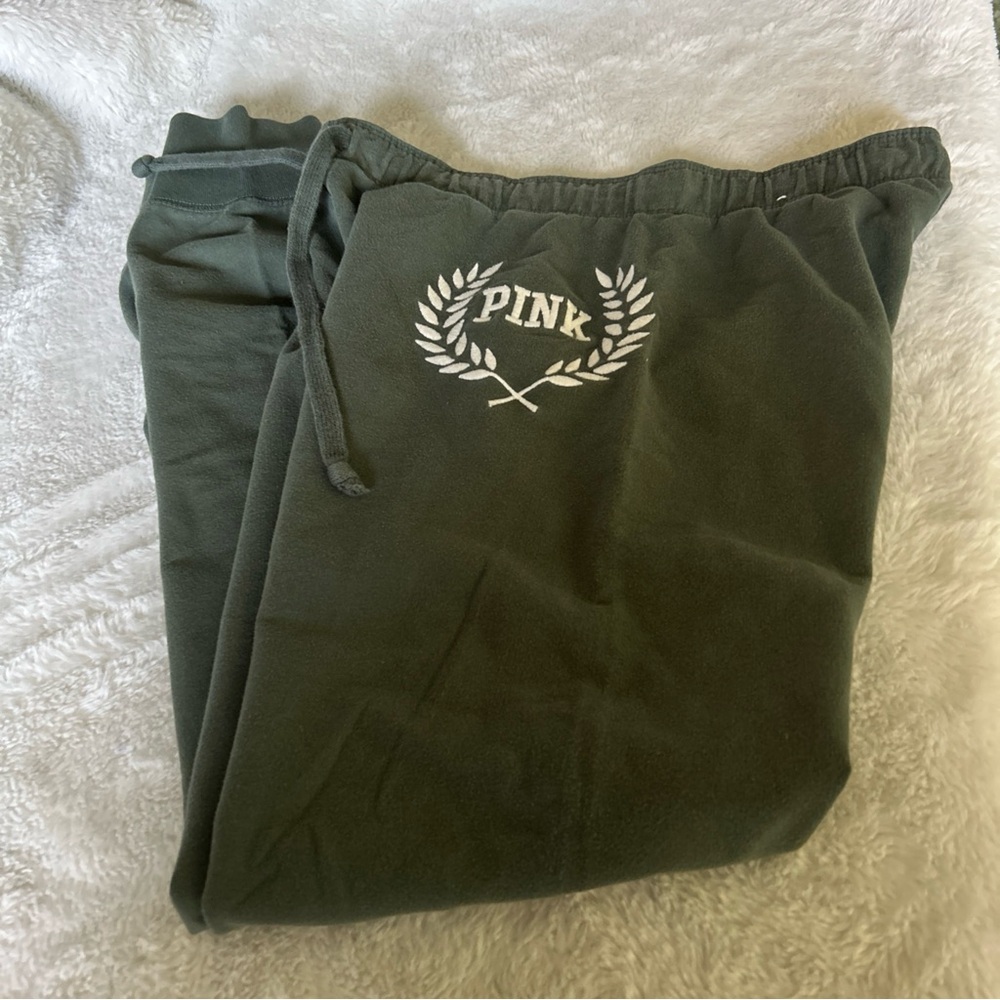 PINK Victoria's Secret Dark Green Lounge Pants